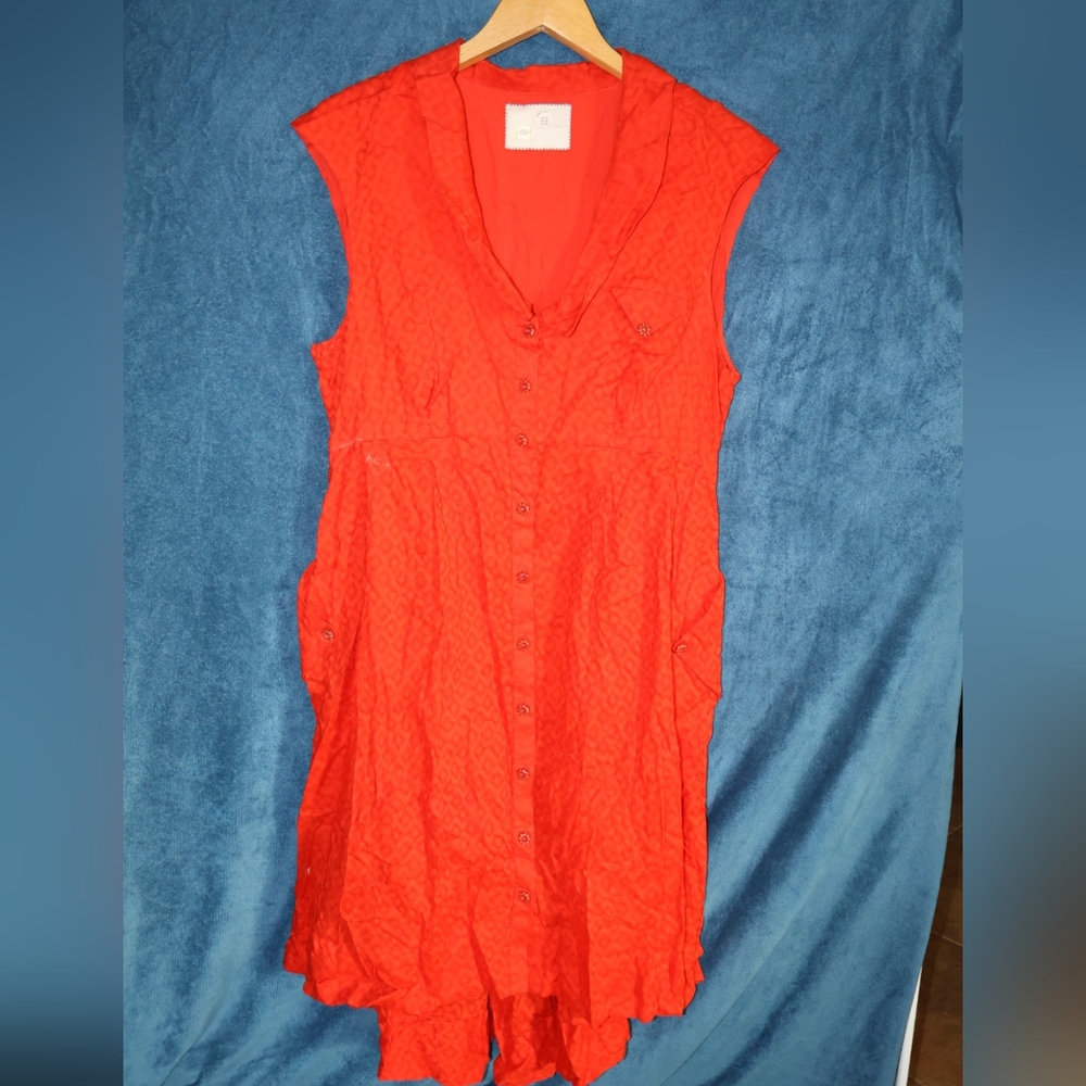 Elegant Red High Low Sleeveless Dress